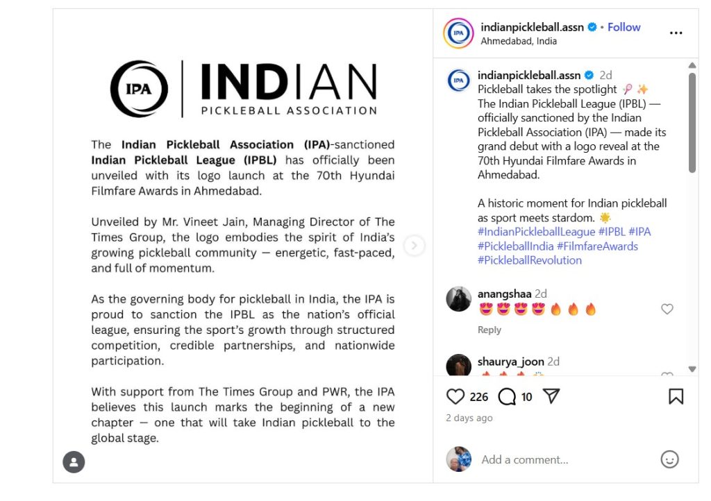 Indian Pickleball League