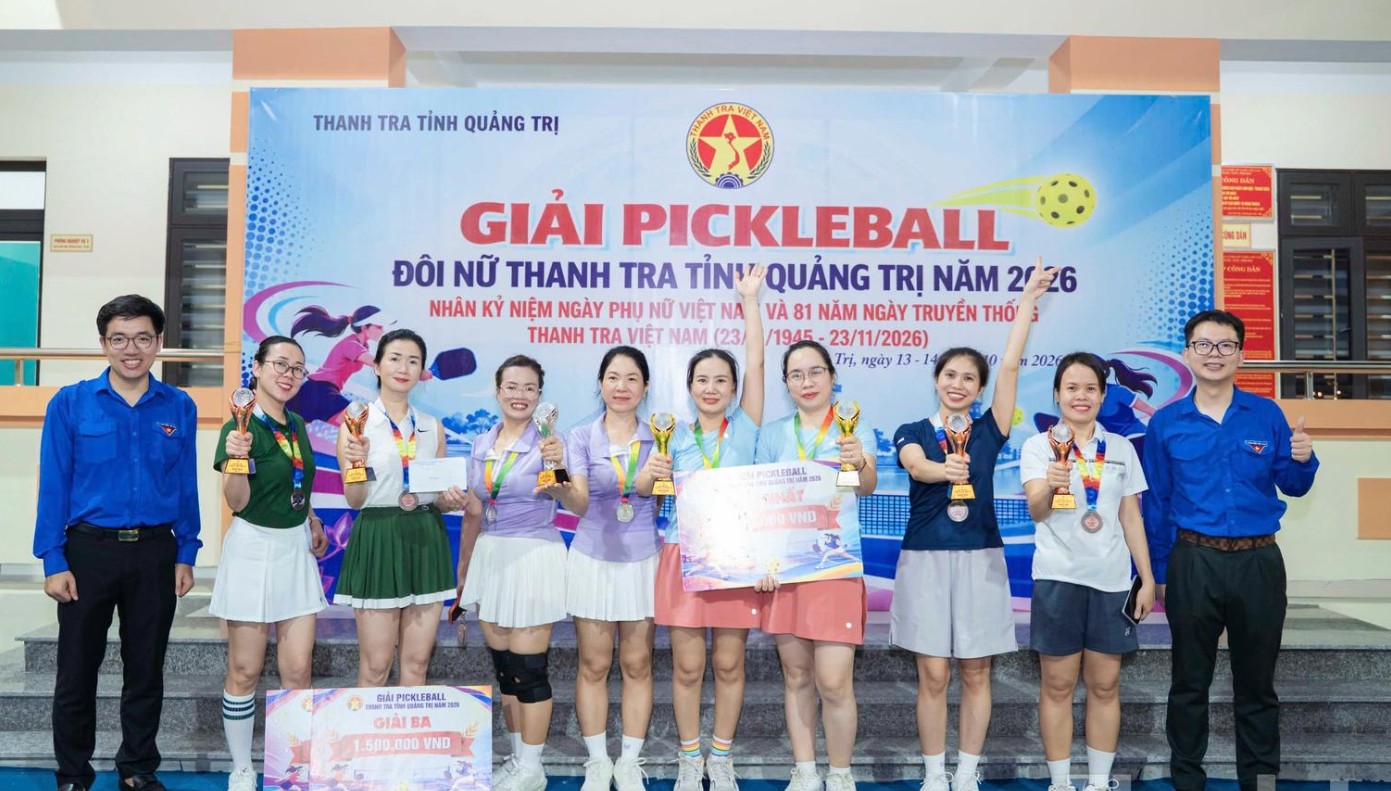 Quang Tri Provincial Inspectorate Holds 2026 Women’s Doubles Pickleball Tournament